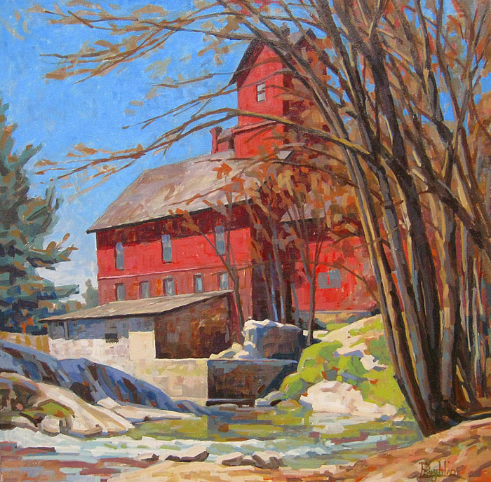 Rear view of Red Mill in Jericho Vermont