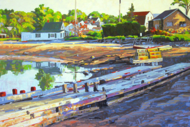 Sweeping shoreline at low tide in Cook's Cove