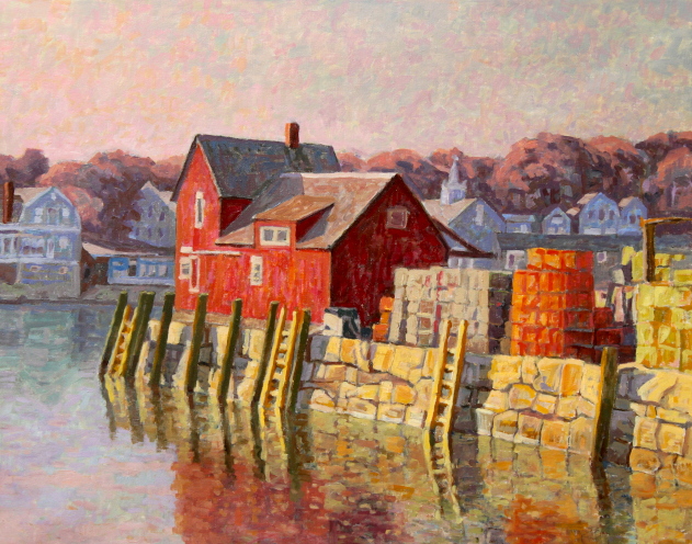 Commercial fishing shack in Rockport Harbor