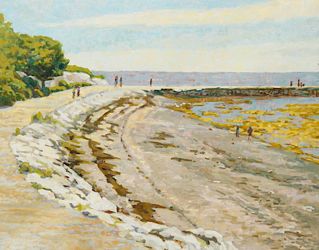 Warm sunlight on rocks along Marginal Way